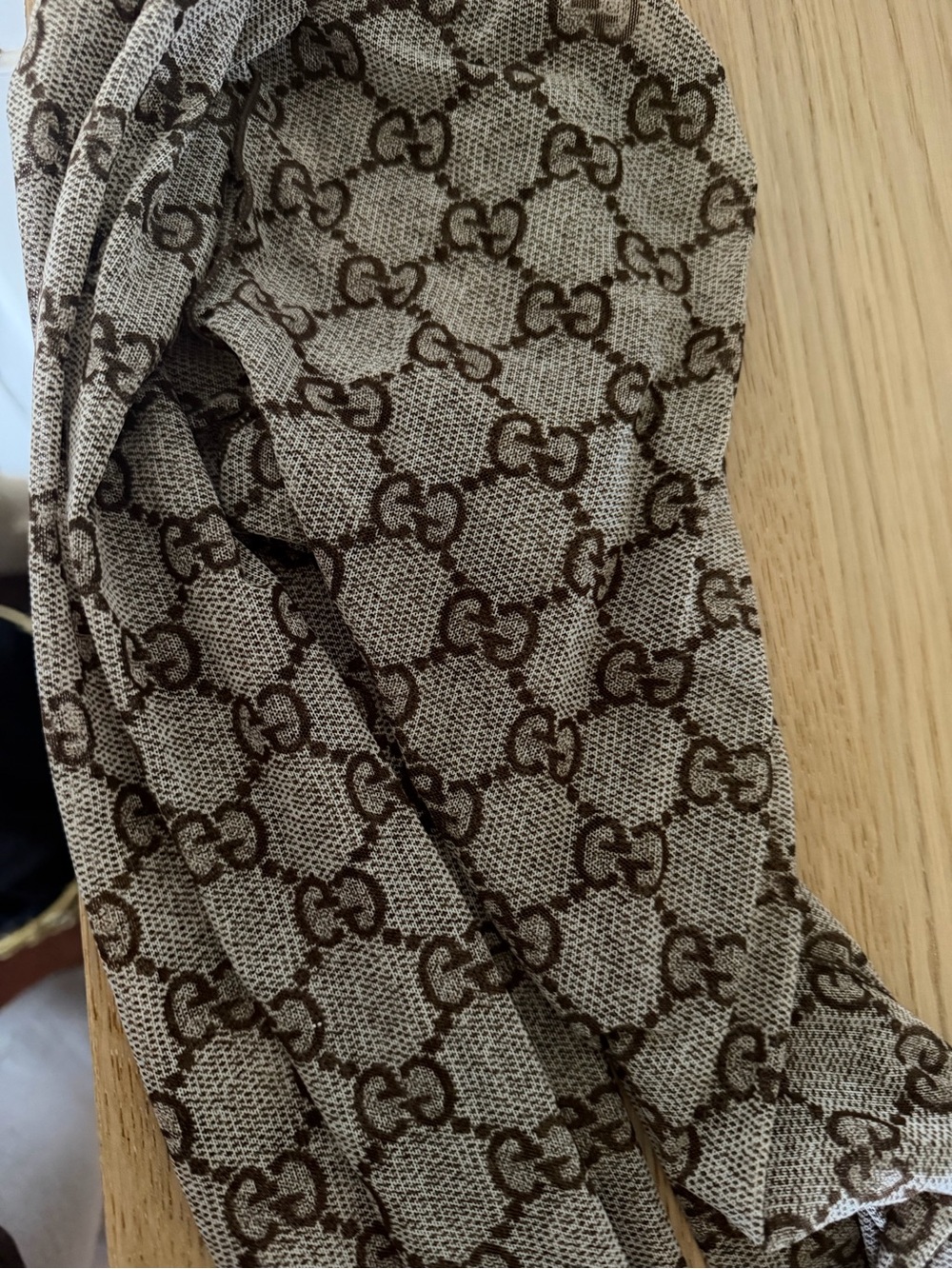 Gucci Brown & Beige GG Monogram tights - Picture 3 of 4